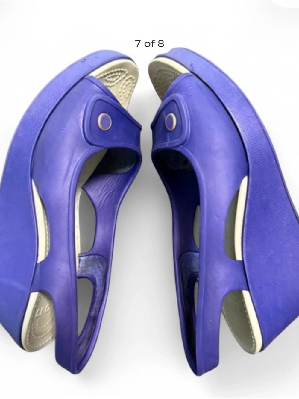 Crocs Women's Purple Wedge Slingback Sandals